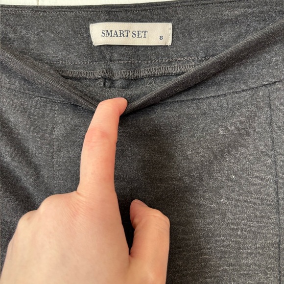 🎉4/30$🎉 SmartSet Cropped Charcoal Dress Pants - Size 8 - Picture 2 of 3